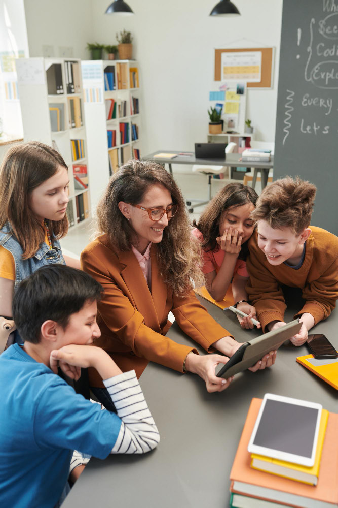 A focused one-on-one tutoring session